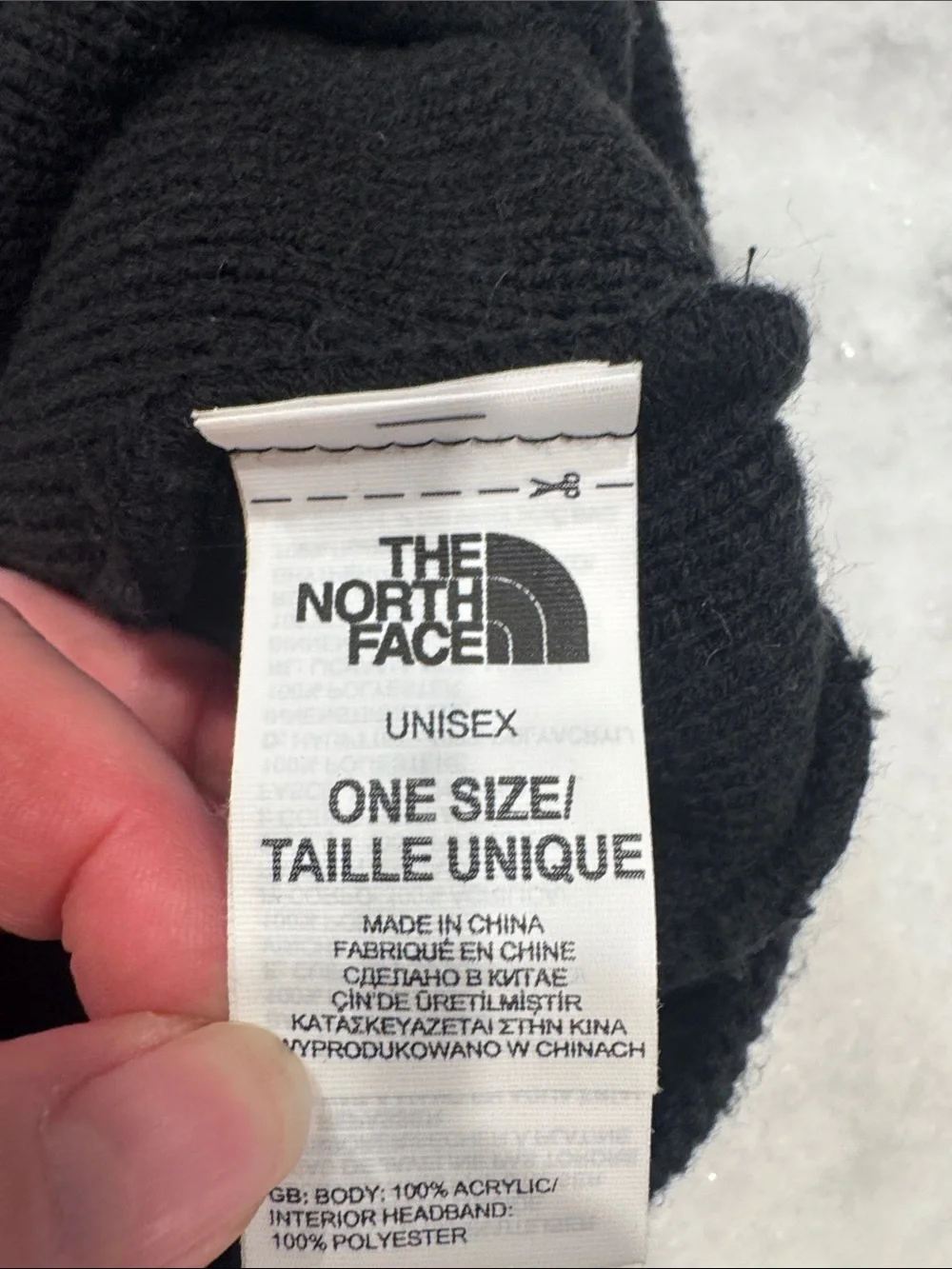 The North Face Black Logo Knit Beanie - Unisex EUC
